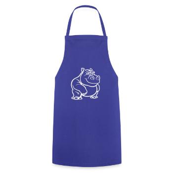 nilpferd - Kochschürze - Royalblau - Vorne - AI Model Male 185 dark (185cm)