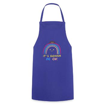 It’s Going To Be O.K, ‘It’s Gonna Be OK’ - Cooking Apron - royal blue - Front - AI Model Male 185 dark (185cm)