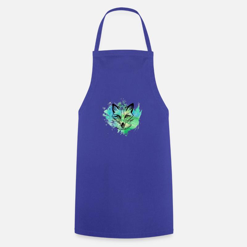 Green Fox - Cooking Apron - royal blue