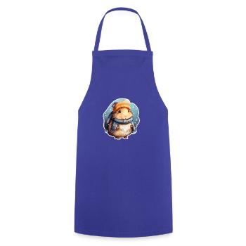 Winter guinea pig - Cooking Apron - royal blue - Front - AI Model Male 185 dark (185cm)