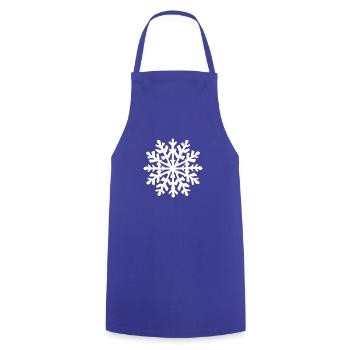 Snowflake Snow Winter Christmas Cold 4 - Cooking Apron - royal blue - Front - AI Model Male 185 dark (185cm)