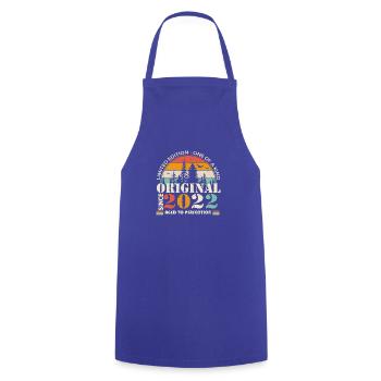 2022: Vintage Legend for the 2nd Anniversary - Cooking Apron - royal blue - Front - AI Model Male 185 dark (185cm)