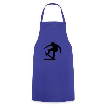 Silhouette de patineur - Tablier de cuisine - bleu royal - Devant - AI Model Male 185 dark (185cm)