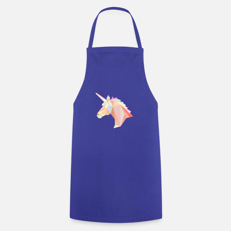 Low Poly Unicorn - Cooking Apron - royal blue
