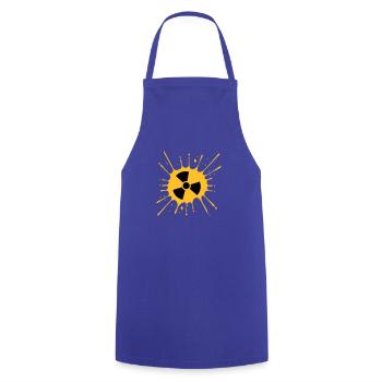 atomic symbol radioactive warning caution note - Cooking Apron - royal blue - Front - AI Model Male 185 dark (185cm)