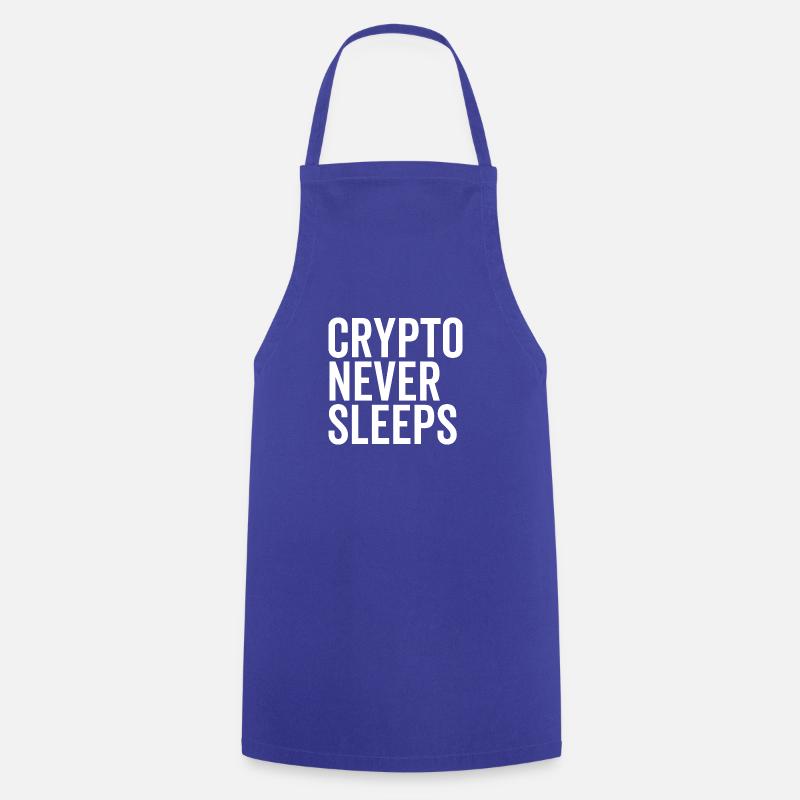 Crypto schläft nie - Kochschürze - Royalblau