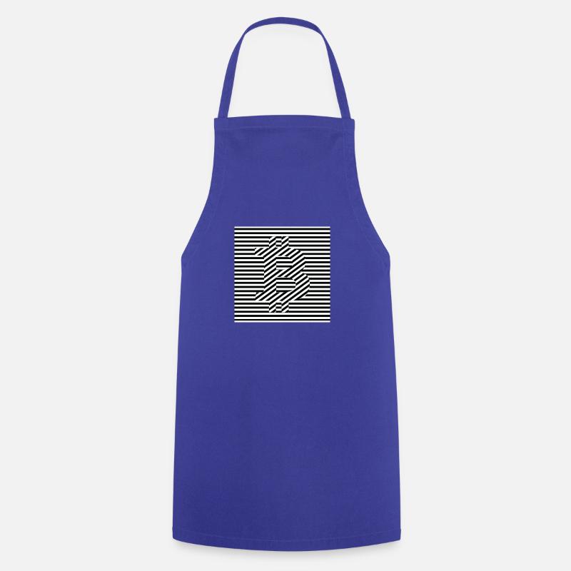 BitCoin Logo black and white BTC - Cooking Apron - royal blue