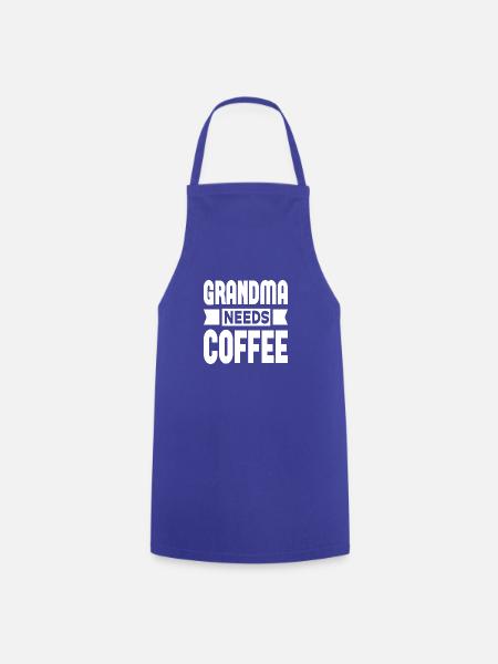 Grandma Needs Coffee - Kochschürze - Royalblau