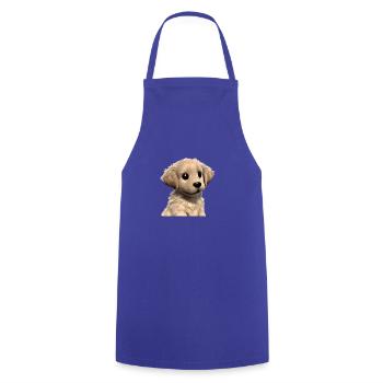 Puppy Golden Retriever Dogs Dog Owners - Cooking Apron - royal blue - Front - AI Model Male 185 dark (185cm)