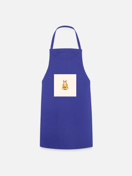 Osterhase und Ei - Kochschürze - Royalblau