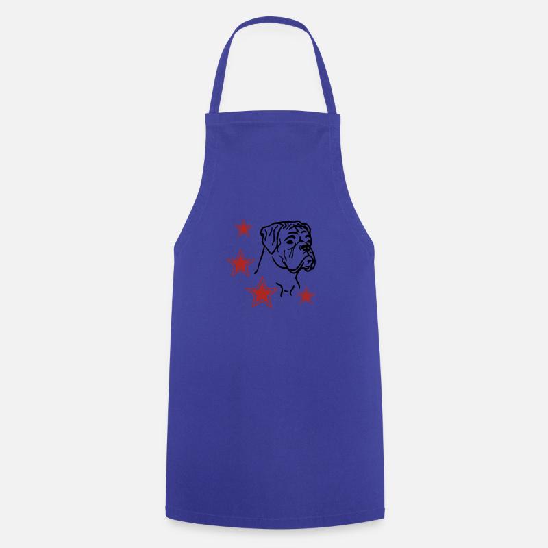 boxerdog001 - Tablier de cuisine - bleu royal