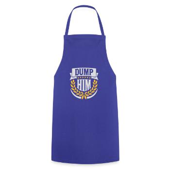 dump him Zitat Logo - Kochschürze - Royalblau - Vorne - AI Model Male 185 dark (185cm)