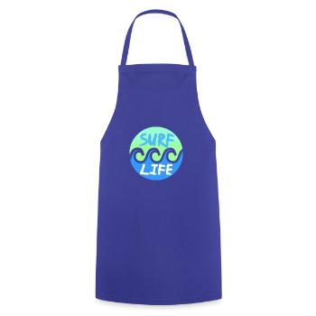 Surfing - Cooking Apron - royal blue - Front - AI Model Male 185 dark (185cm)