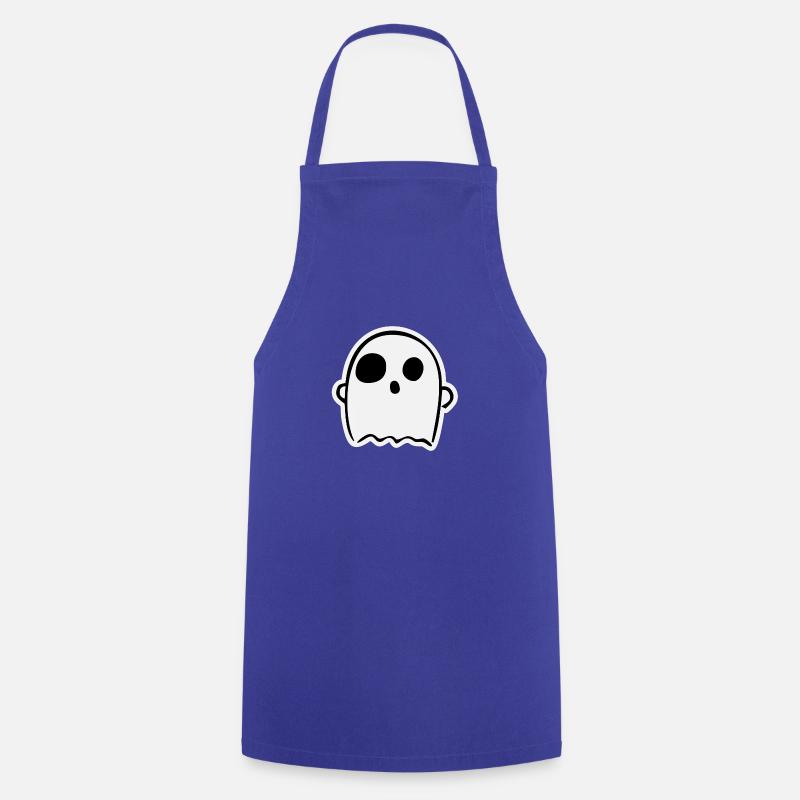 Cute Surprised Ghost - Kochschürze - Royalblau