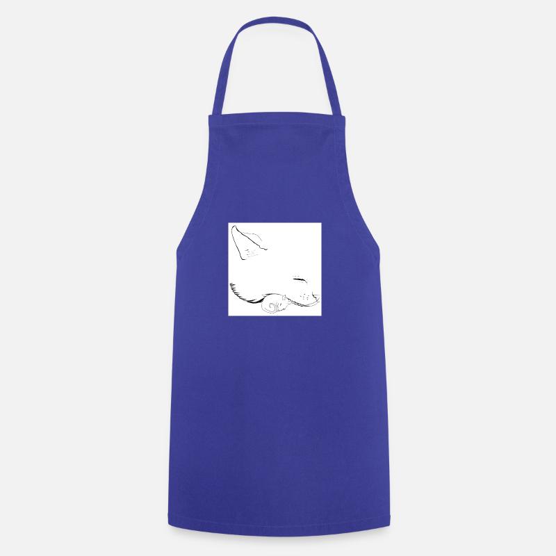 chat et souris - Tablier de cuisine - bleu royal