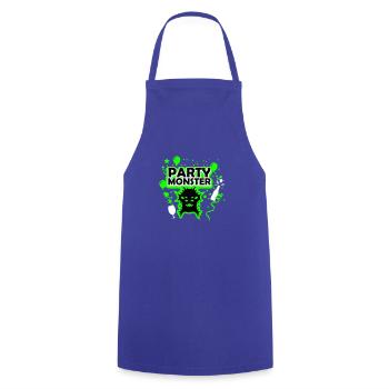 Monstre de fête vert foncé - Tablier de cuisine - bleu royal - Devant - AI Model Male 185 dark (185cm)