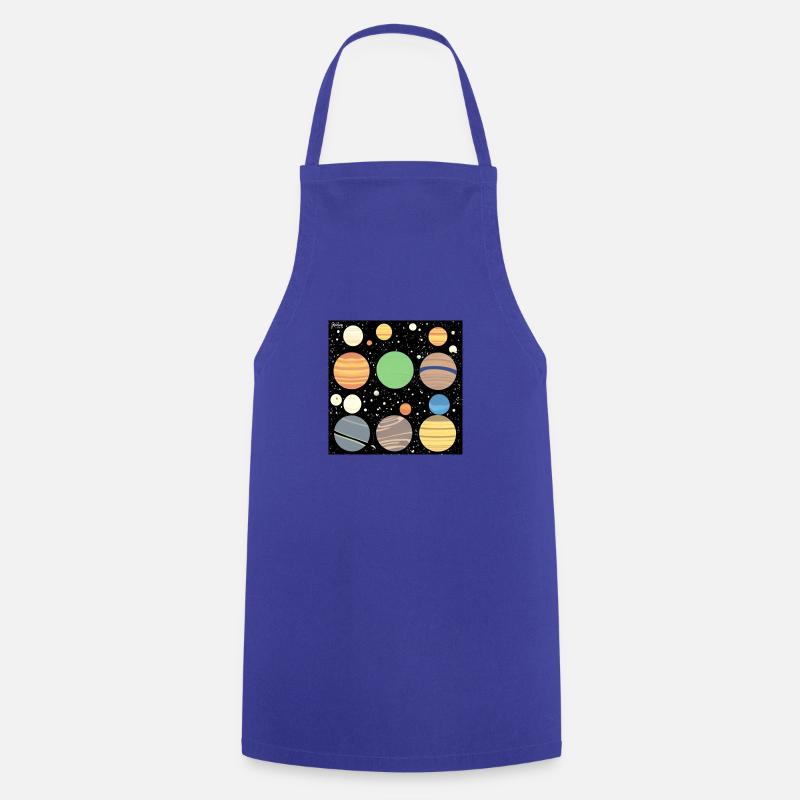 planets in the space - Cooking Apron - royal blue