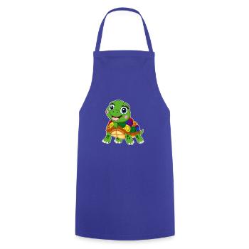 arc-en-ciel tortue lgbt tortue aquatique animal - Tablier de cuisine - bleu royal - Devant - AI Model Male 185 dark (185cm)