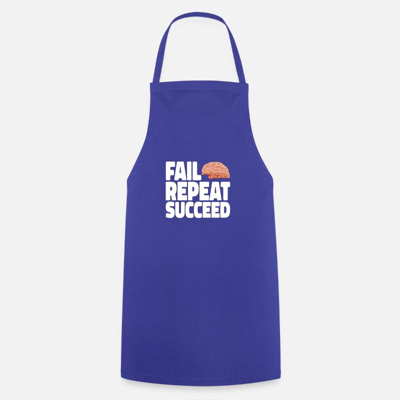 Fail into Succeed blanc - Tablier de cuisine - bleu royal