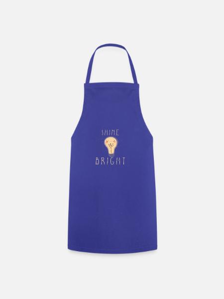 SHINE BRIGHT (Not just) tonight - Cooking Apron - royal blue