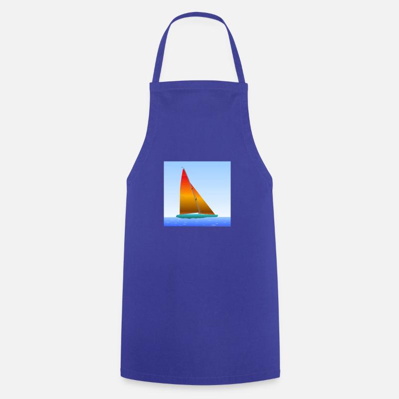 Voilier - Tablier de cuisine - bleu royal