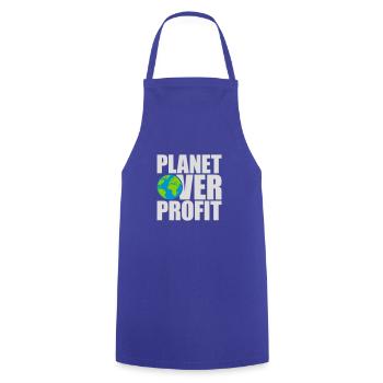 Planète sur le devis de profit - Tablier de cuisine - bleu royal - Devant - AI Model Male 185 dark (185cm)