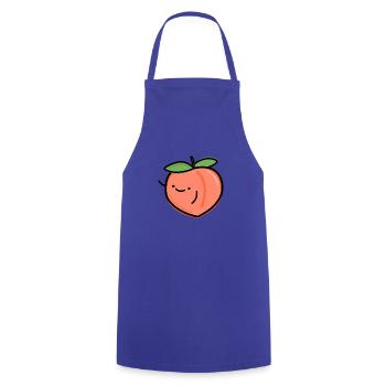 Peach - Cooking Apron - royal blue - Front - AI Model Male 185 dark (185cm)