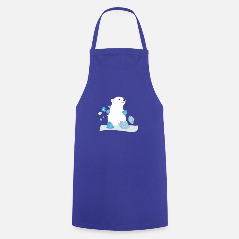 Polar bear - Cooking Apron - royal blue