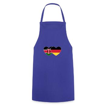 Kenya Allemagne Drapeau Coeur - Tablier de cuisine - bleu royal - Devant - AI Model Male 185 dark (185cm)