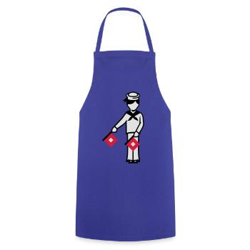 Marin A1 un Winker alphabet - Tablier de cuisine - bleu royal - Devant - AI Model Male 185 dark (185cm)