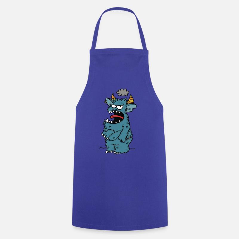 Angry monster - Cooking Apron - royal blue