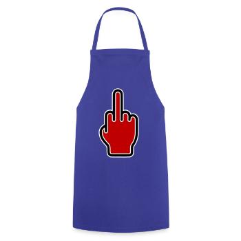Middle finger icon - Cooking Apron - royal blue - Front - AI Model Male 185 dark (185cm)