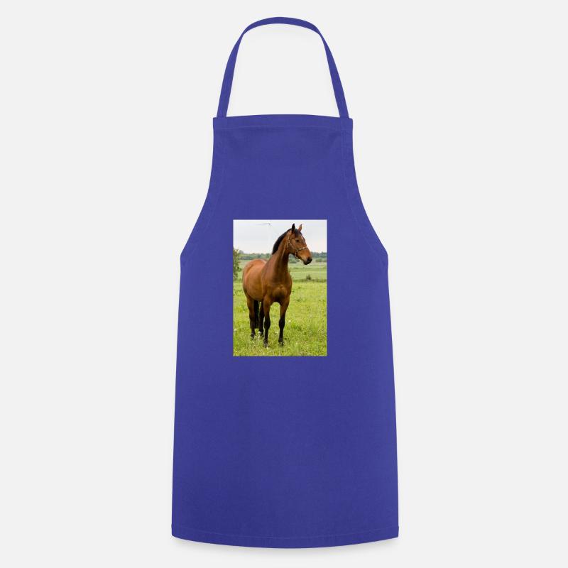 Cheval. Cheval. - Tablier de cuisine - bleu royal