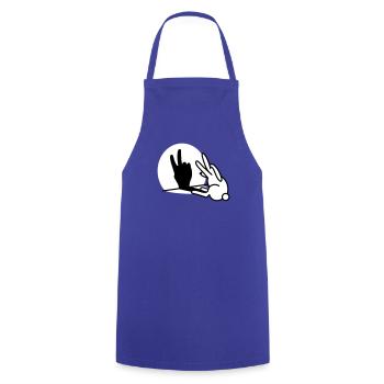 Kaninchen Schatten Hand Zwei 2 Jahre Geburtstag V - Kochschürze - Royalblau - Vorne - AI Model Male 185 dark (185cm)
