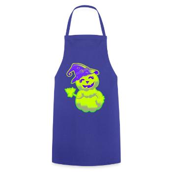 Mignonne Citrouille d'Halloween – Vert - Tablier de cuisine - bleu royal - Devant - AI Model Male 185 dark (185cm)