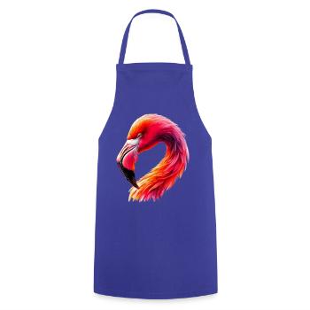 Flamingo - Kochschürze - Royalblau - Vorne - AI Model Male 185 dark (185cm)