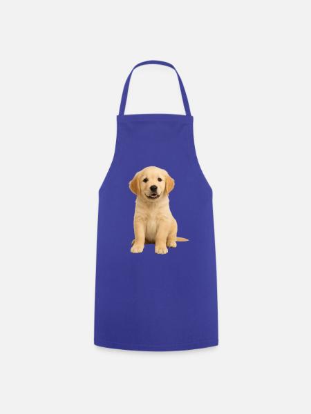 Chiot Golden Retriever - Tablier de cuisine - bleu royal
