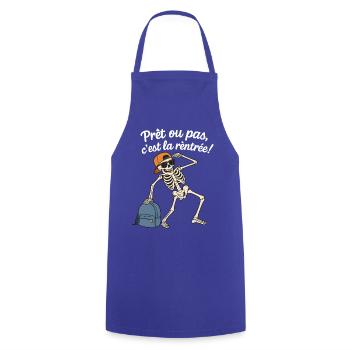 Squelette Cool - Tablier de cuisine - bleu royal - Devant - AI Model Male 185 dark (185cm)