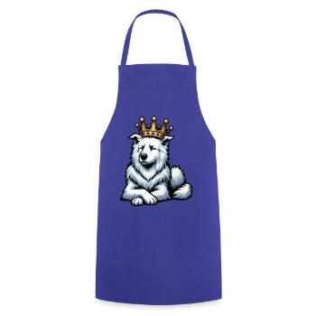 White Shepherd Shepherd Shepherd Dogs - Cooking Apron - royal blue - Front - AI Model Male 185 dark (185cm)
