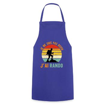 Retro Hike: I'm not available - Cooking Apron - royal blue - Front - AI Model Male 185 dark (185cm)