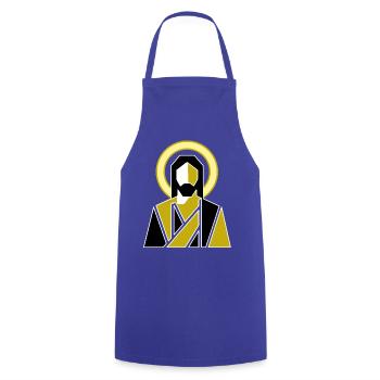 Jésus moderne - Tablier de cuisine - bleu royal - Devant - AI Model Male 185 dark (185cm)