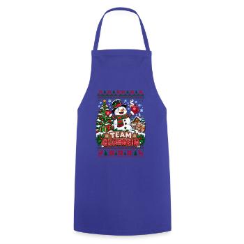 Team Glühwein Schneemann Weihnachten  - Kochschürze - Royalblau - Vorne - AI Model Male 185 dark (185cm)