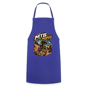 MTB Modus Bergtrail Splash - Kochschürze - Royalblau - Vorne - AI Model Male 185 dark (185cm)