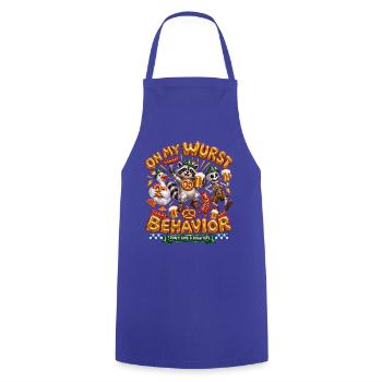 Auf meinem Wurst Behavior Bier Festival - Kochschürze - Royalblau - Vorne - AI Model Male 185 dark (185cm)