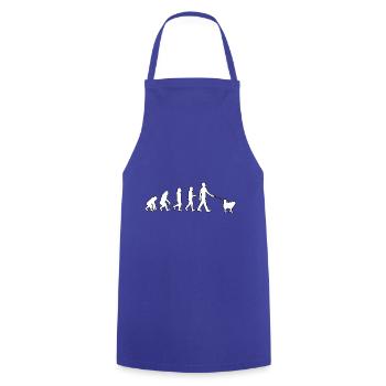 Évolution du husky - Tablier de cuisine - bleu royal - Devant - AI Model Male 185 dark (185cm)