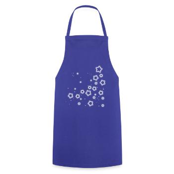 Etoiles blanches - Tablier de cuisine - bleu royal - Devant - AI Model Male 185 dark (185cm)