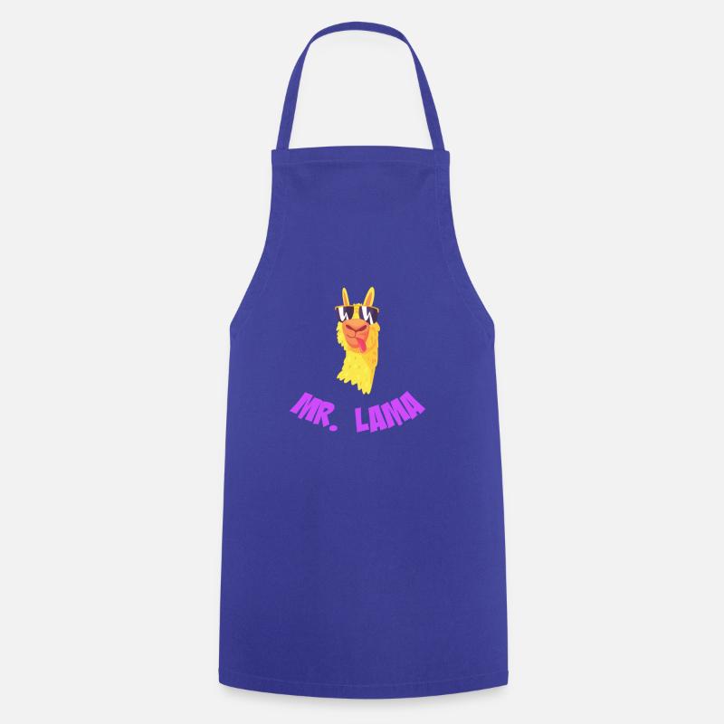 Mr Lama - Cooking Apron - royal blue