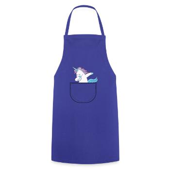 Licorne dans votre poche - Tablier de cuisine - bleu royal - Devant - AI Model Male 185 dark (185cm)