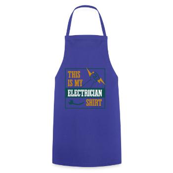 Circuits de tension de dicton ironique de - Tablier de cuisine - bleu royal - Devant - AI Model Male 185 dark (185cm)