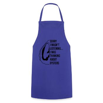 Seafood Lover Huîtres et Vins Fruits de mer - Tablier de cuisine - bleu royal - Devant - AI Model Male 185 dark (185cm)